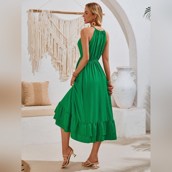 Ruffled Round Neck Sleeveless Dress - Picture 5 of 7